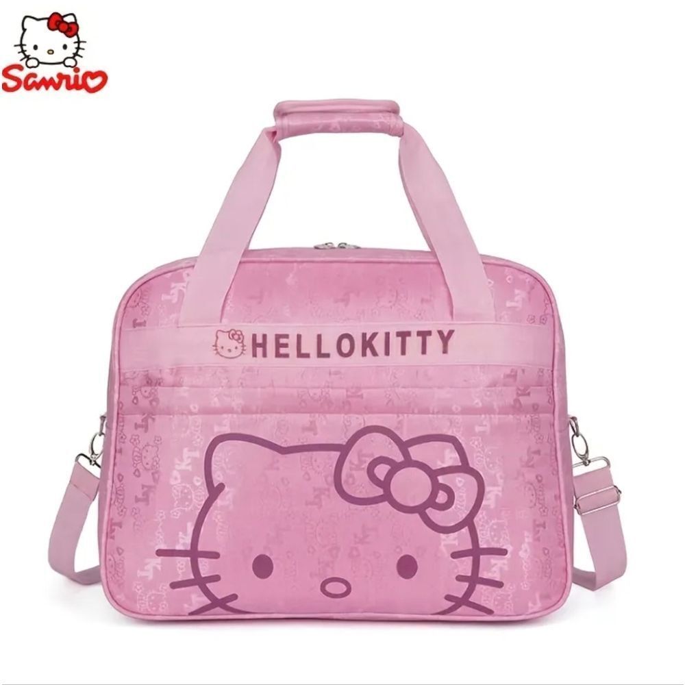 Sanrio Hello Kitty Carry On Luggage Duffle Travel Overnight Weekender Bag